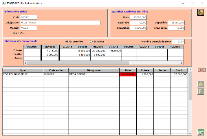 Gestion des stocks