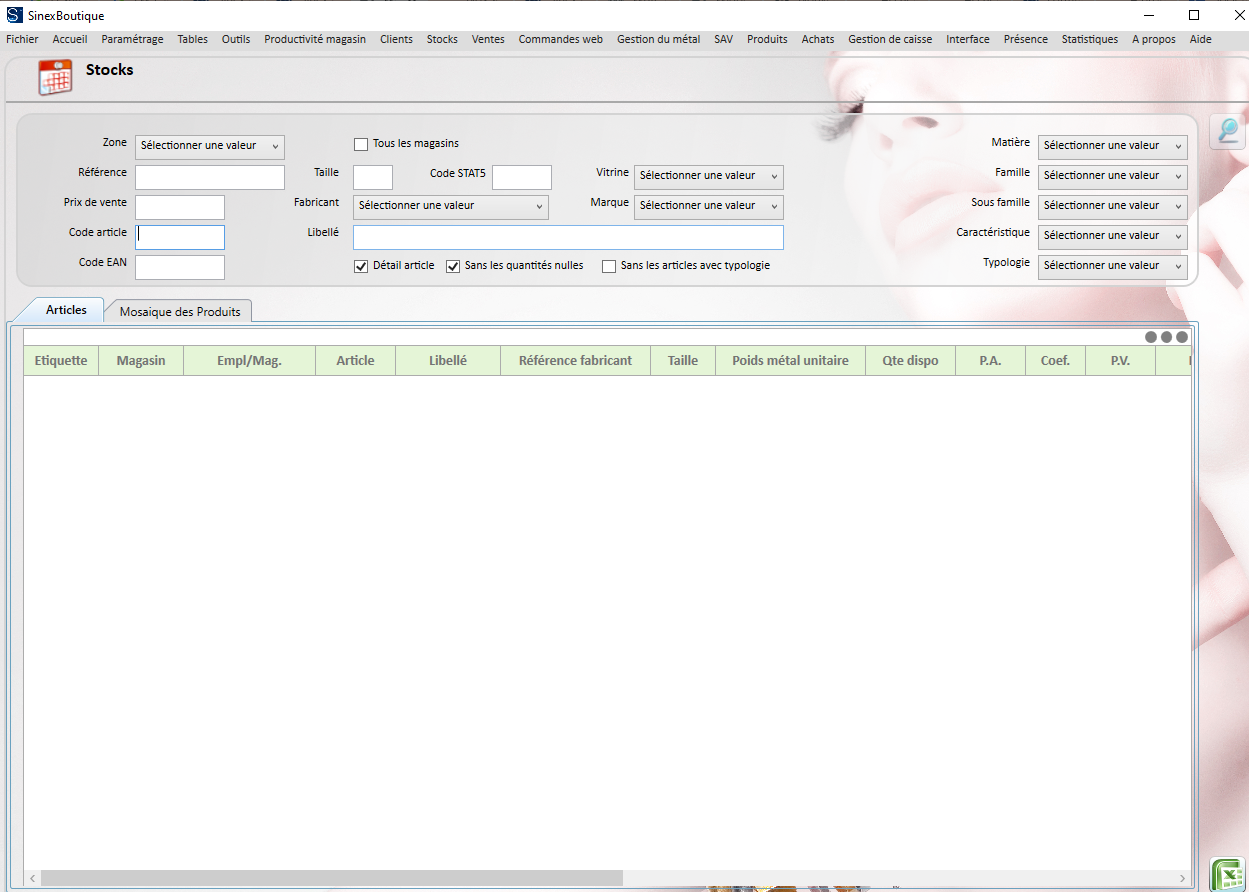 Gestion des stocks